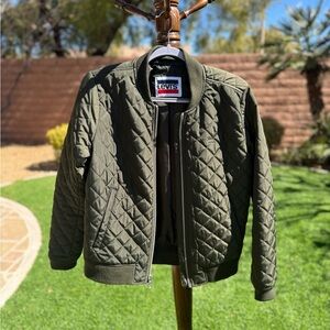 Levi's Woman’s Quilted Bomber Jacket - Olive Green